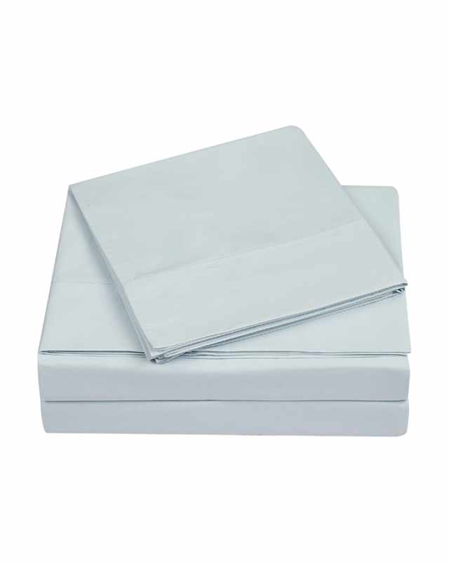 4-Piece 400-Thread Count Percale Queen Sheet Set, Illusion Bl