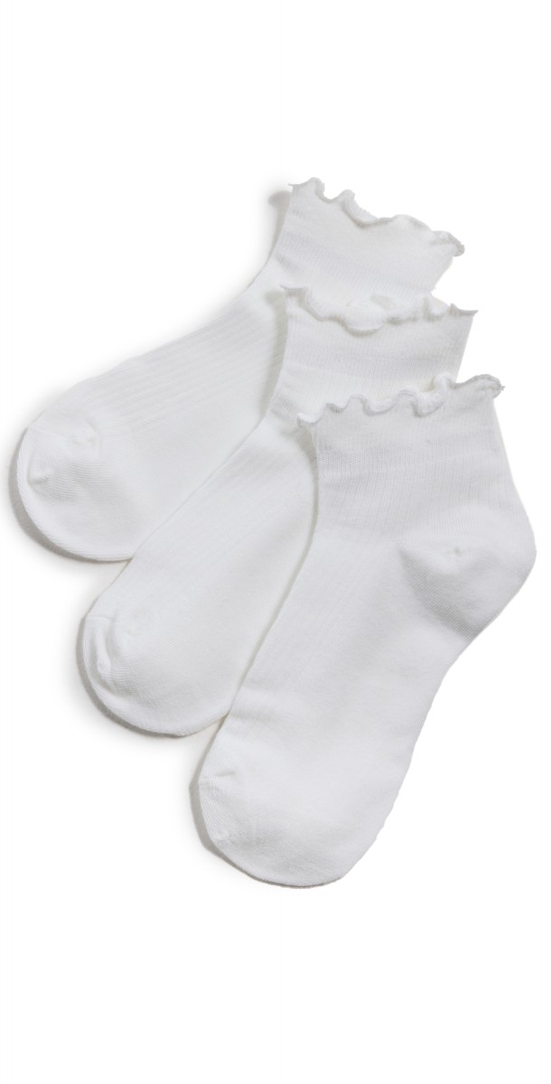 Stems Everyday Classic Ruffle Socks Black