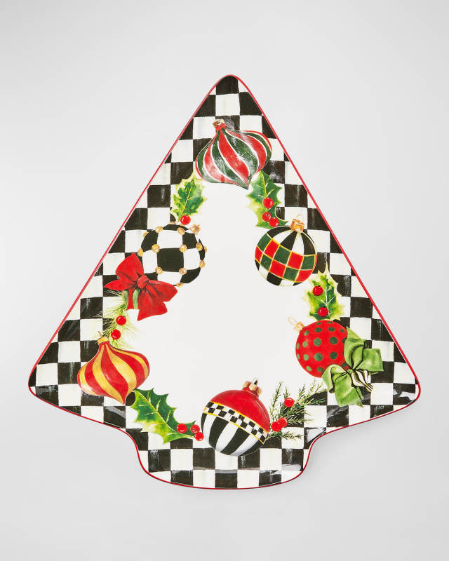 Deck the Halls Tree Serving Platter
