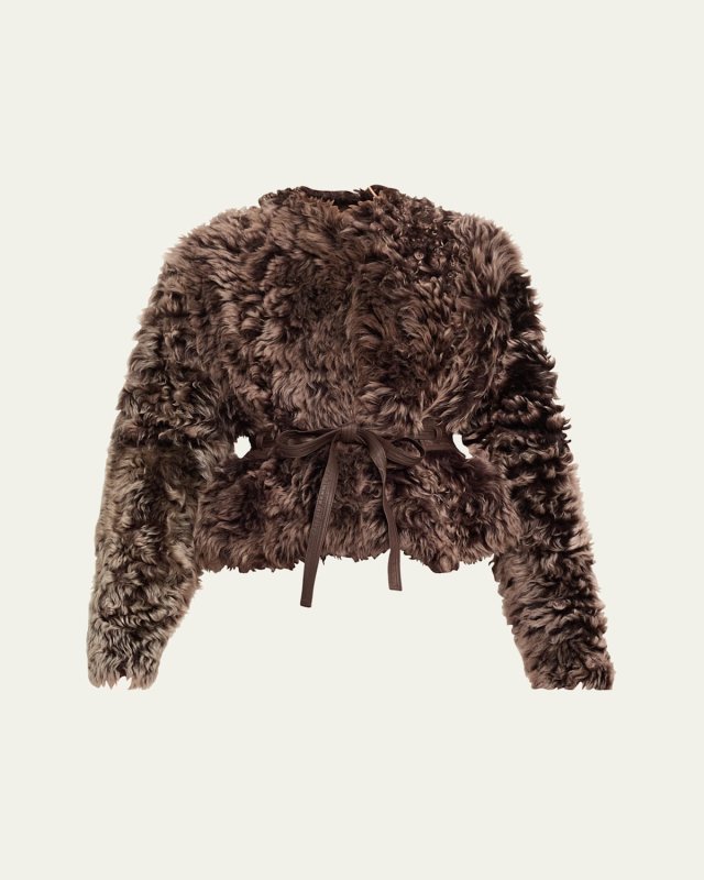 Yulia Reversible Shearling Belted Jacket