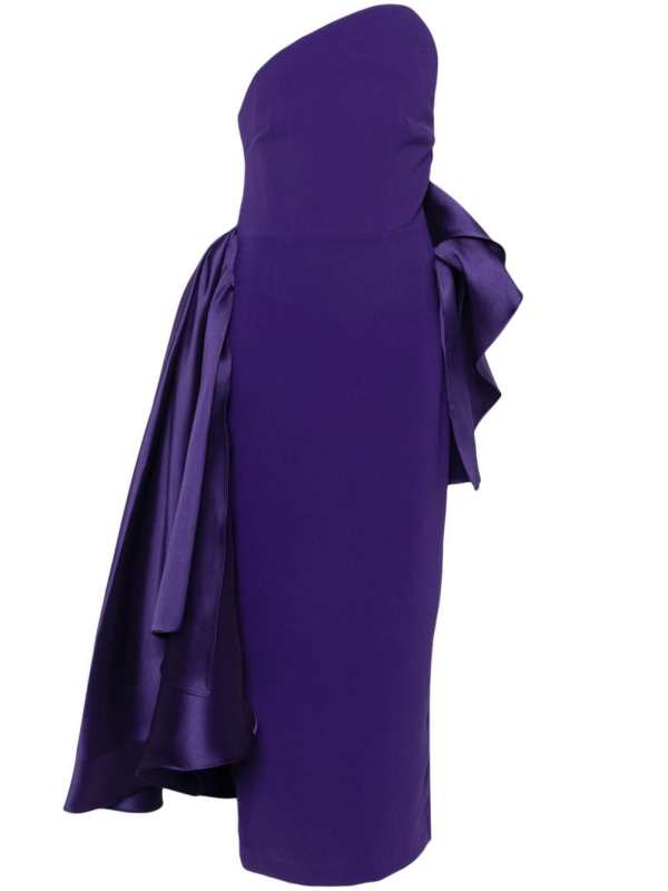 Nala draped midi dress