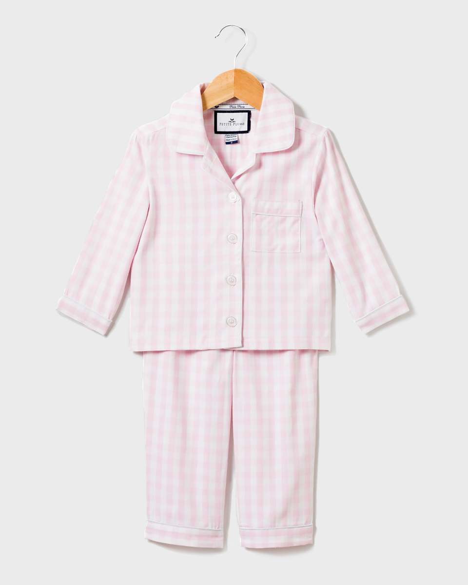 Gingham Pajama Set, Size 6M-14
