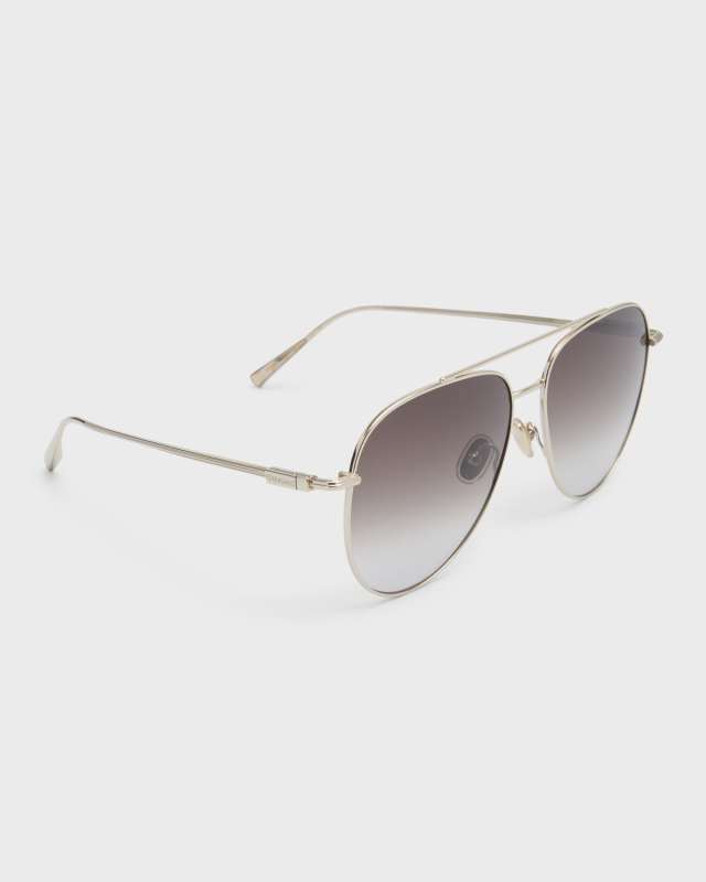 Prisma Oversized Metal Aviator Sunglasses