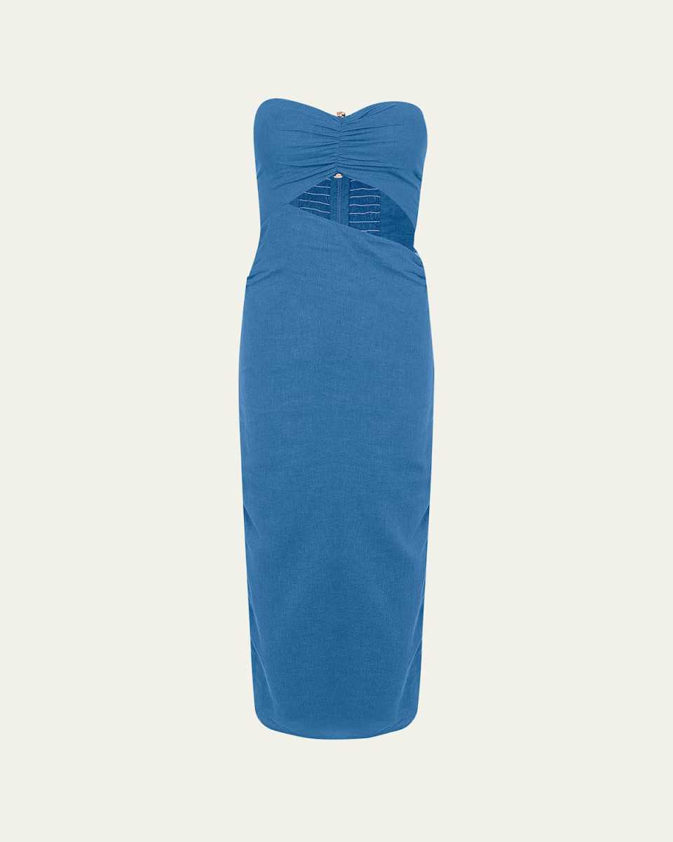 Solid Sonny Detail Midi Dress
