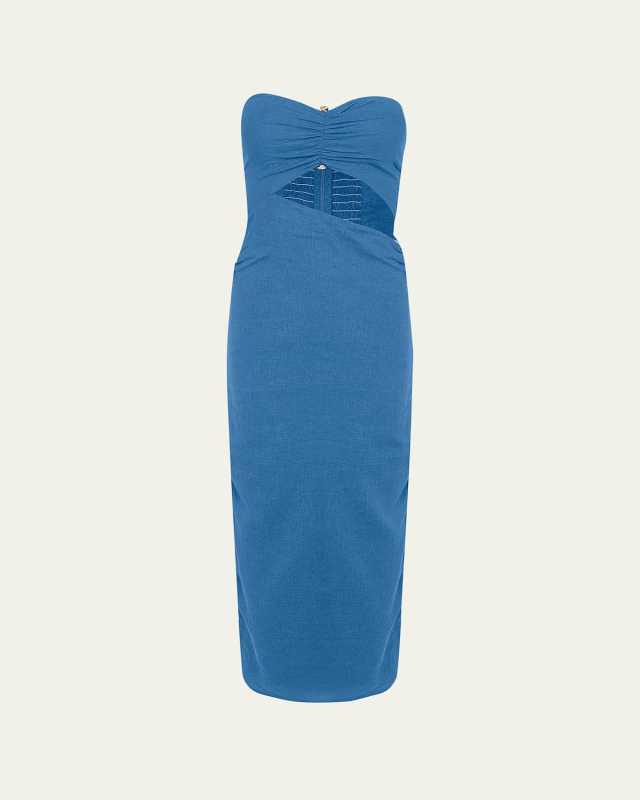 Solid Sonny Detail Midi Dress