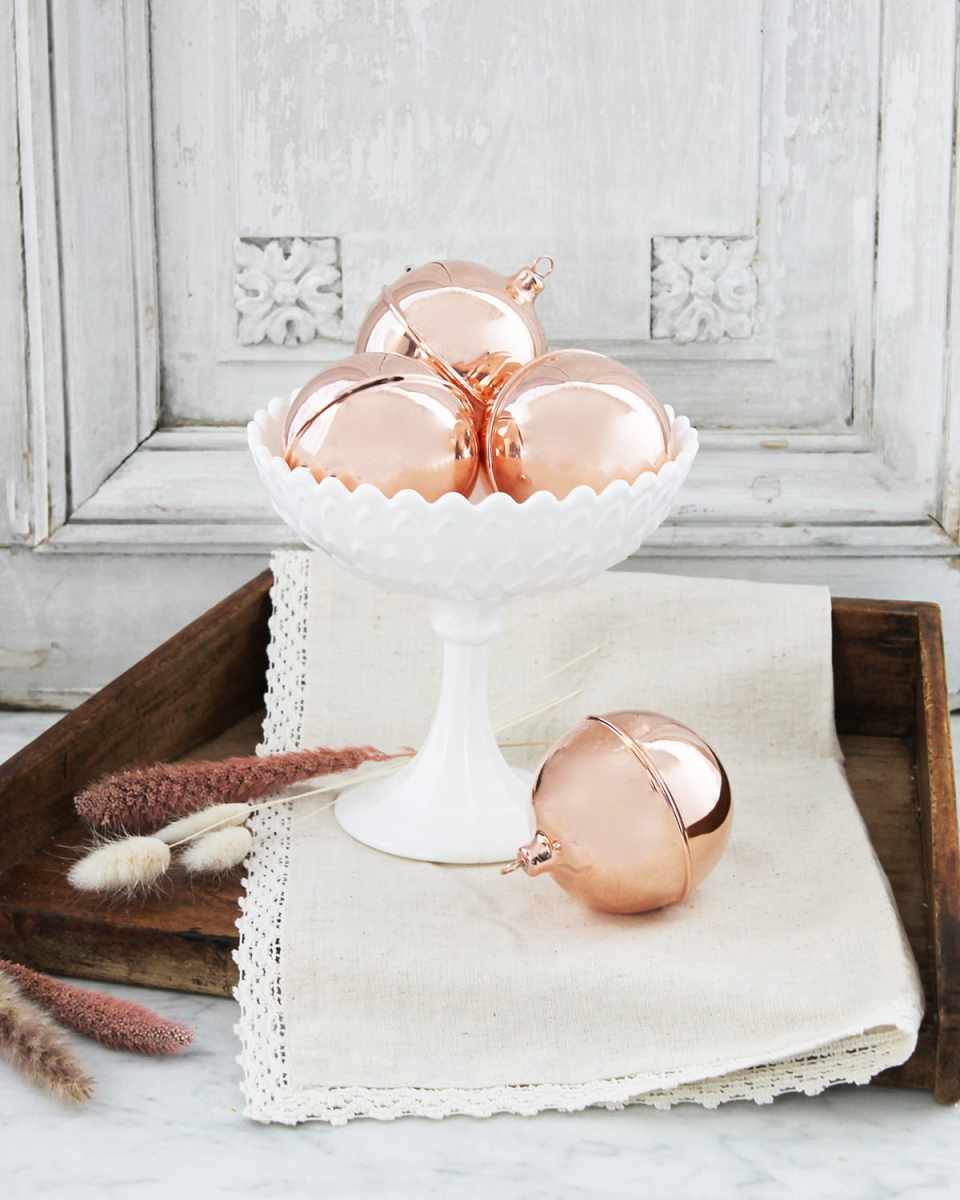 Vintage-Inspired Ball Ornaments, Set of 4