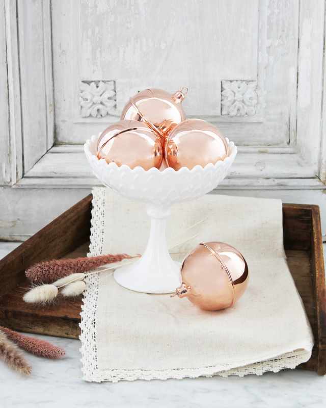 Vintage-Inspired Ball Ornaments, Set of 4