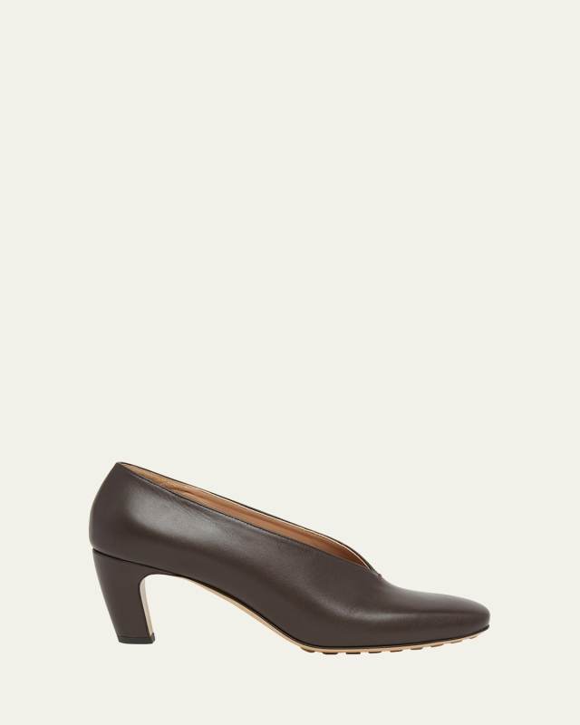 Canalazzo Leather V-Cut Pumps