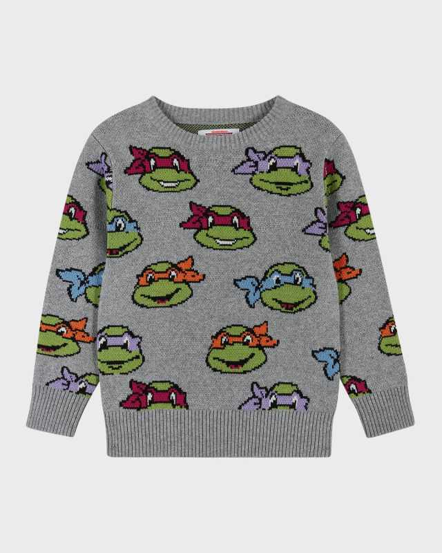 x Teenage Mutant Ninja Turtles Jacquard Sweater, Size 8-14