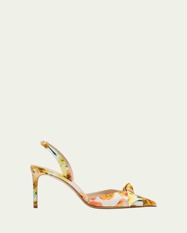 Clarita Floral Bow Slingback Pumps