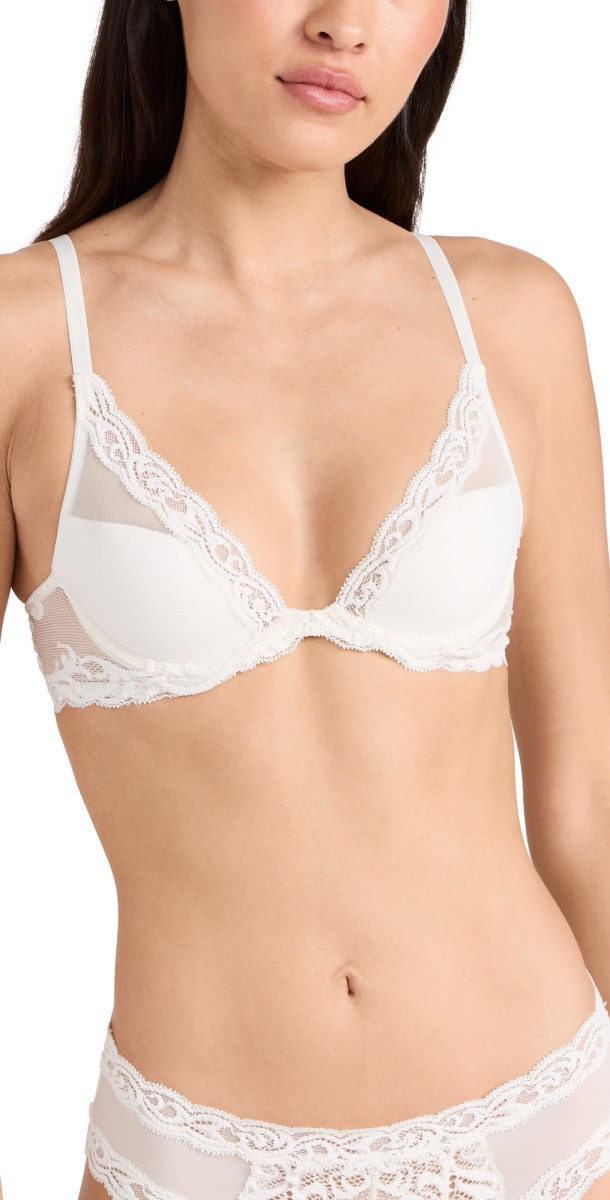 Natori Natori Feathers Contour Plunge Bra Ivory