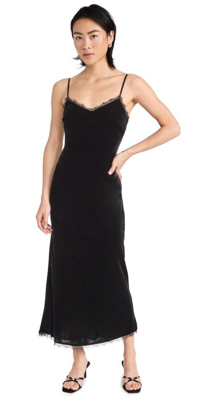 LoveShackFancy Venus Dress Black