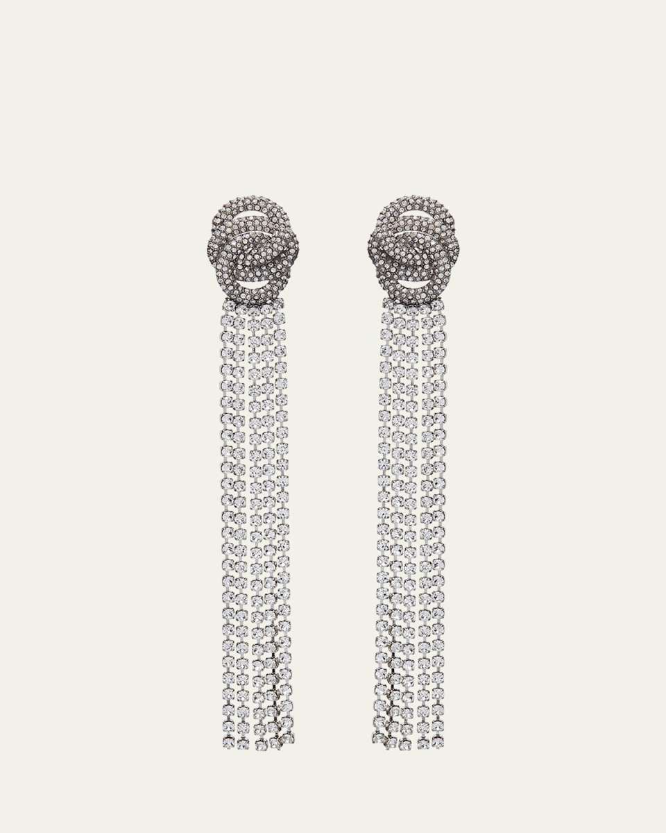 Infinity Crystal Fringe Earrings