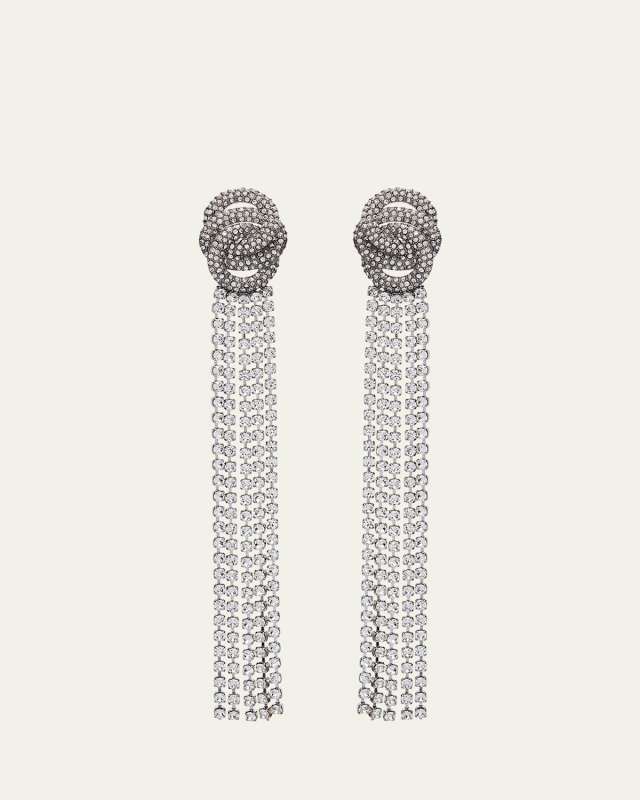 Infinity Crystal Fringe Earrings