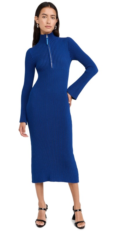 SIMONMILLER Zumi Textured Knit Dress Matisse Blue