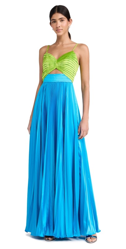 AMUR Silas Two Tone Dress Adonis Blue
