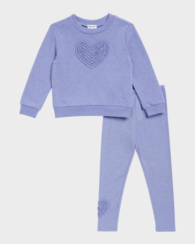 Girl's Ruffle Hearts Two-Piece Set, Size 2-6