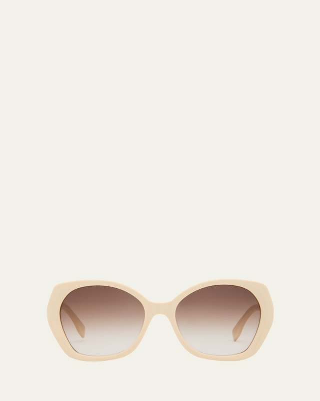 Lettering Butterfly Acetate Sunglasses
