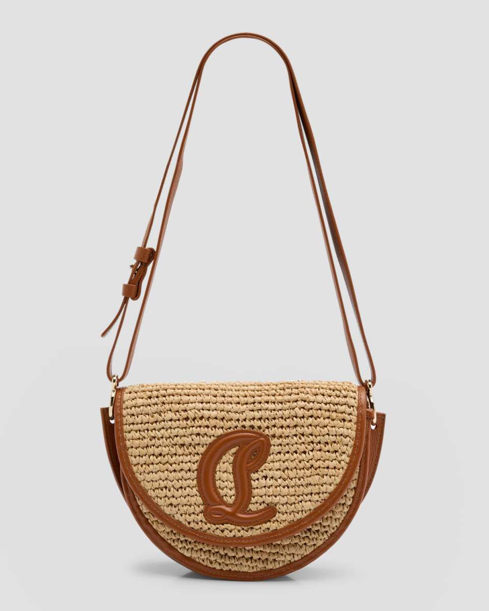 By My Side Crossbody in Raffia with CL Logo