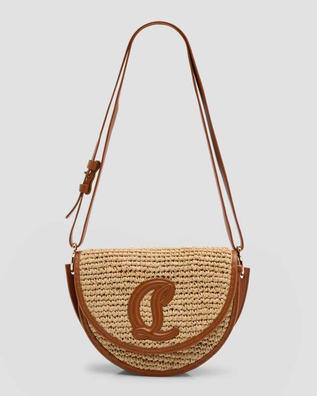 By My Side Crossbody in Raffia with CL Logo