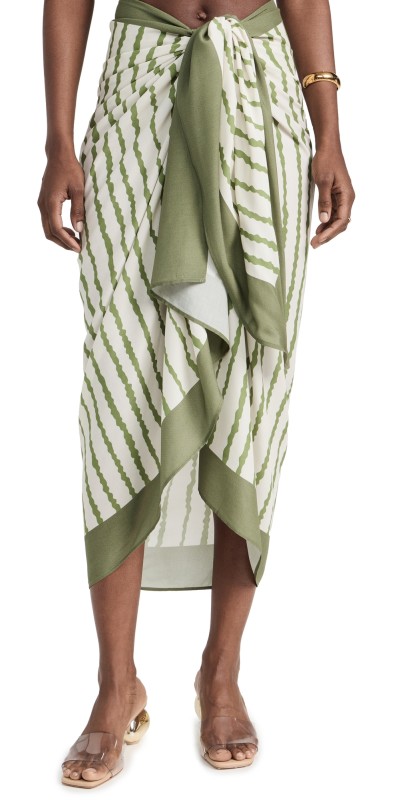 ViX Swimwear Borea Printed Sarong Olive