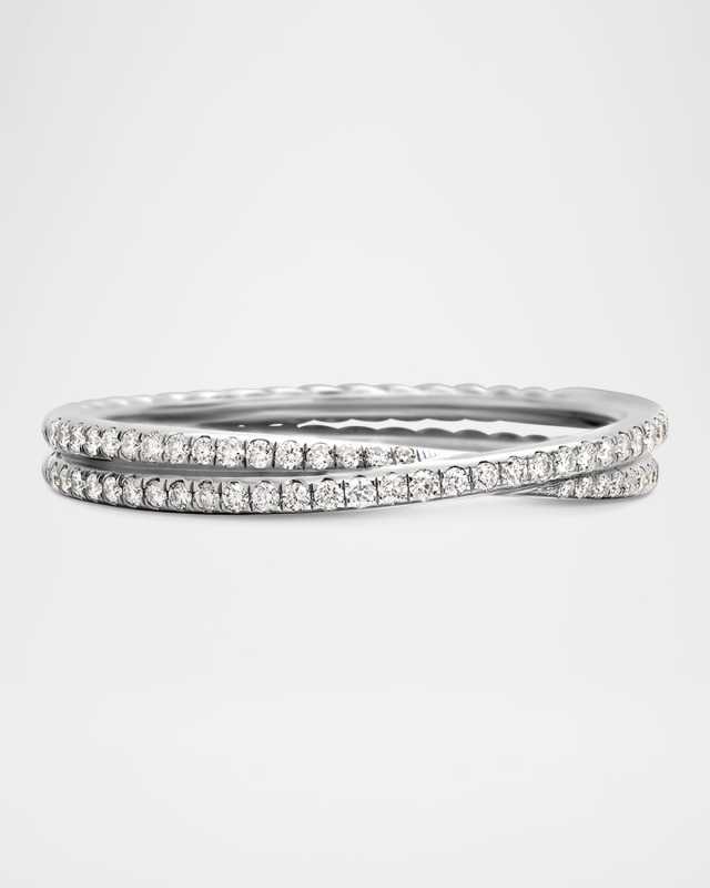 3.14mm DY Crossover Band Ring in Platinum