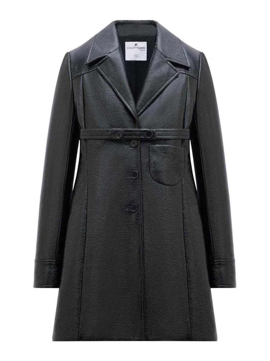 Courreges Manteau Court - Noir