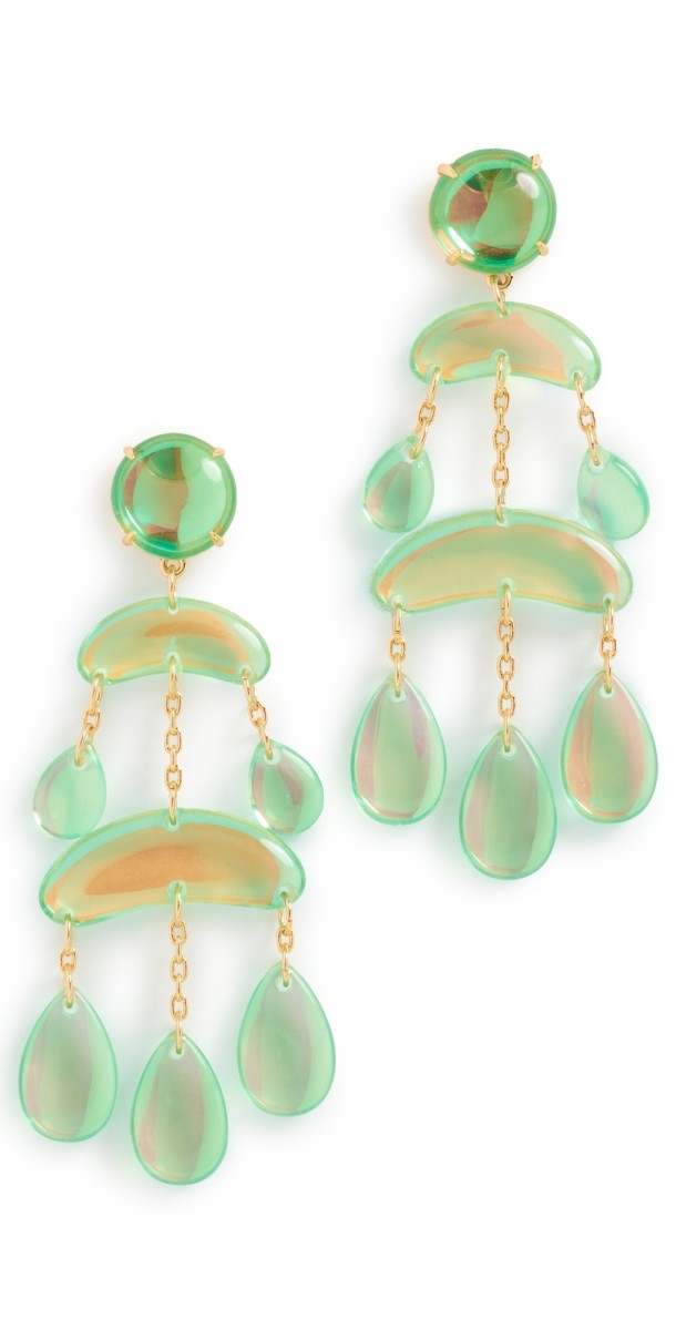 Lele Sadoughi Raindrop Chandelier Earrings Parakeet