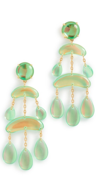 Lele Sadoughi Raindrop Chandelier Earrings Parakeet