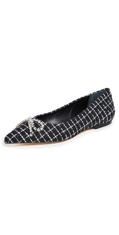 Larroude Lee Ballet Flats Black