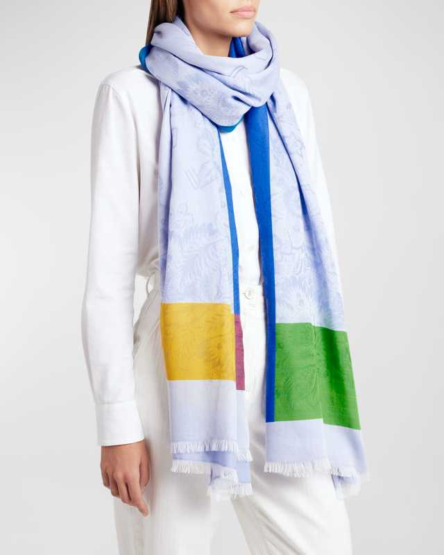 Color-Block Cotton & Modal Scarf