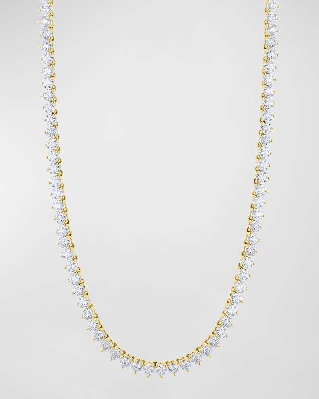 18K Gold 3-Prong Opera 16" Diamond Necklace, 11.45tcw