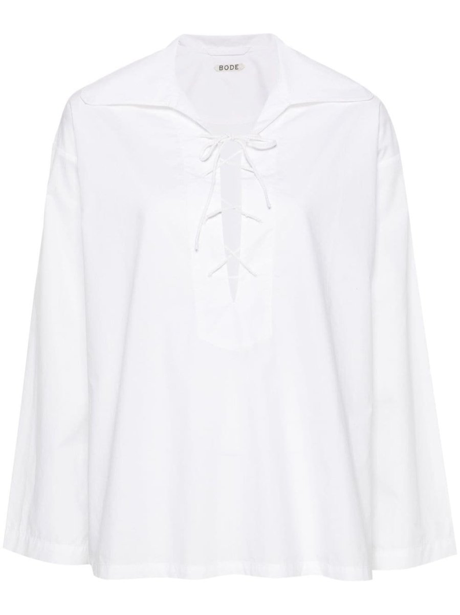 Bonnie lace-up cotton shirt
