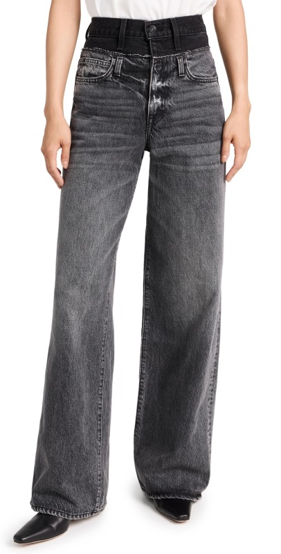 SLVRLAKE Re-Worked Double Waist Eva Shadow Coal Jeans Shadow Coal