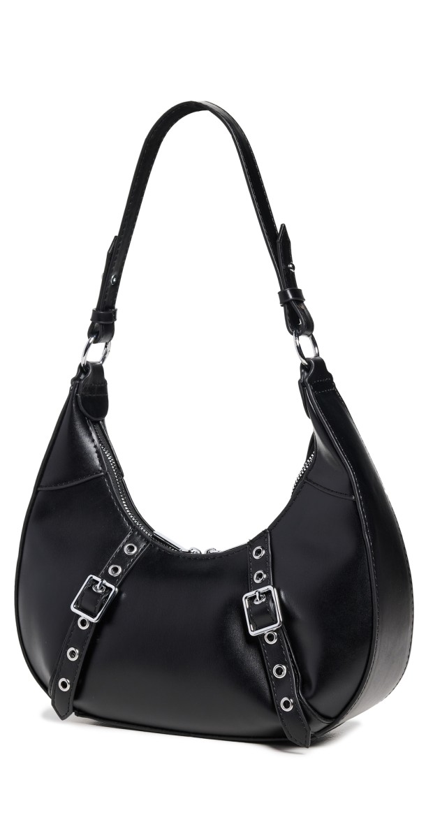 8 Other Reasons Buckle Shoulder Bag Black