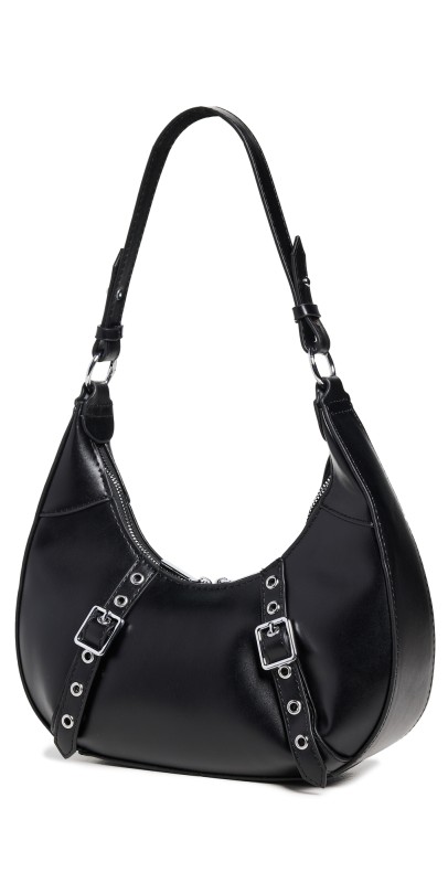 8 Other Reasons Buckle Shoulder Bag Black