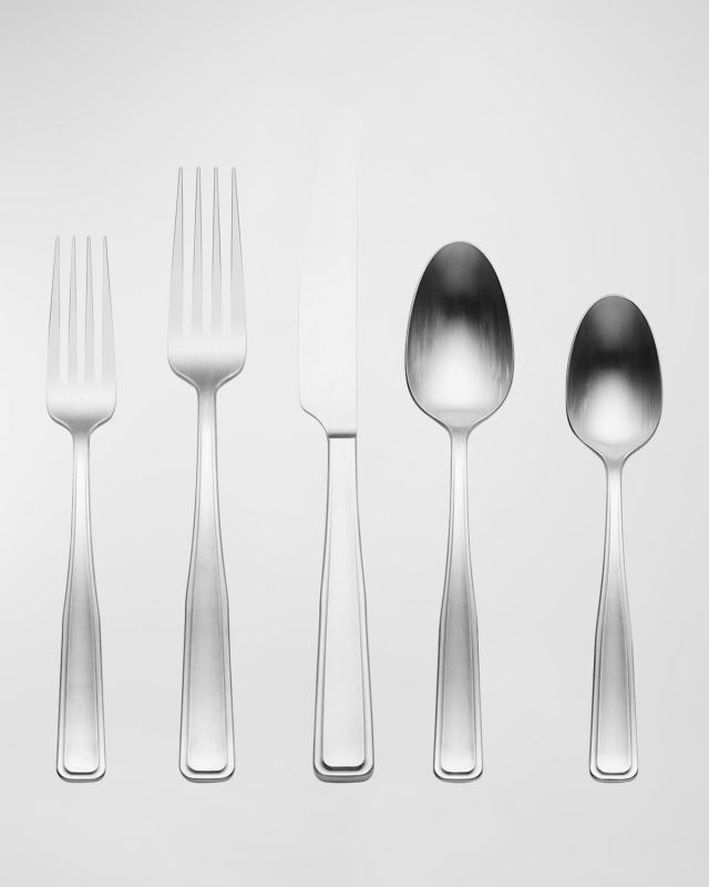 Reid Vintage-Style Satin Tumbled 20-Piece Flatware Set