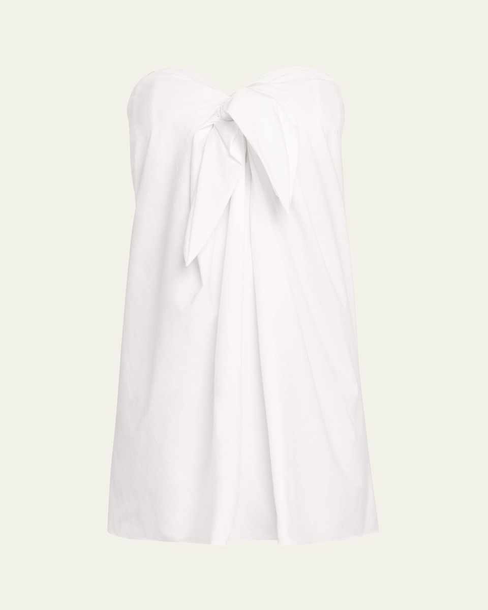 Kaia Tie-Front Strapless Mini Dress