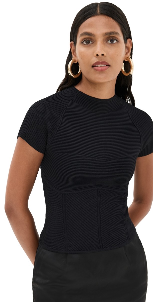 STAUD Tigereye Top Black