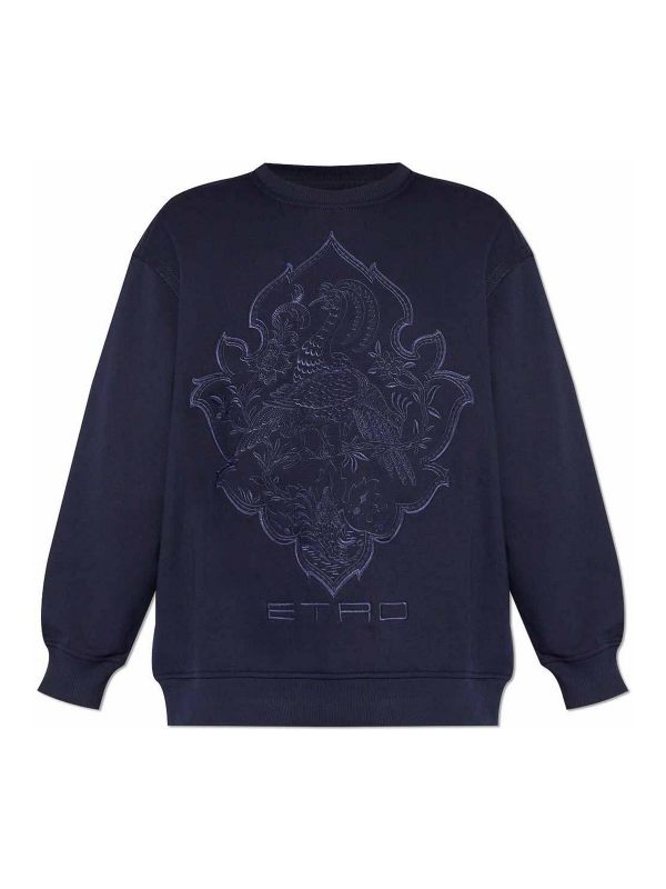 Etro Pull Col Rond - Bleu