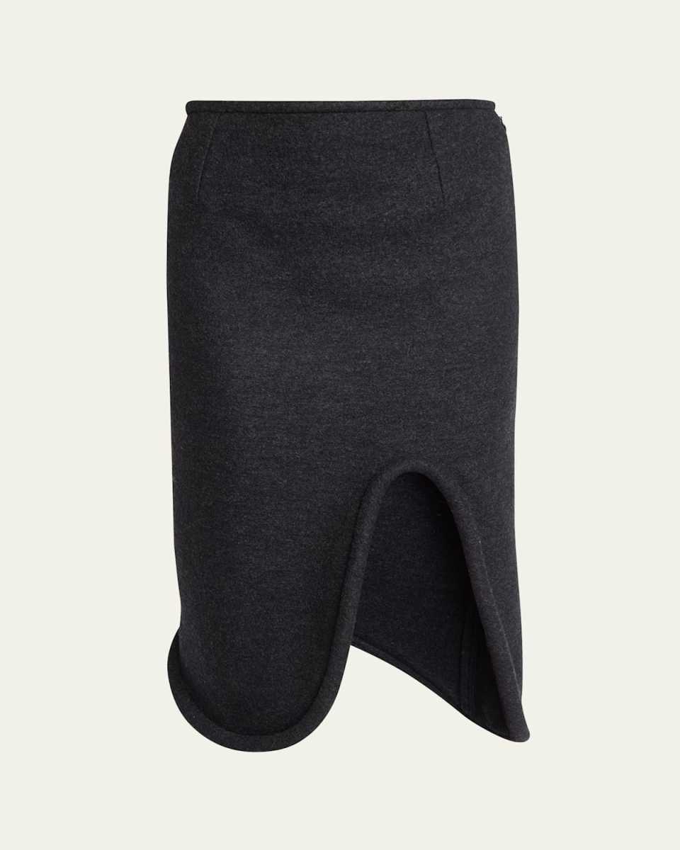 Padded Tube Slit Skirt