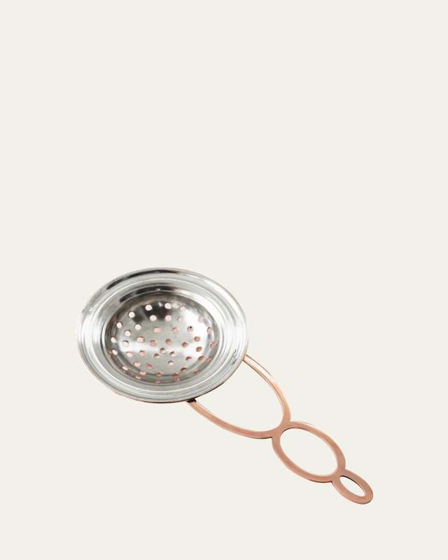Vintage-Inspired Copper Tea Strainer