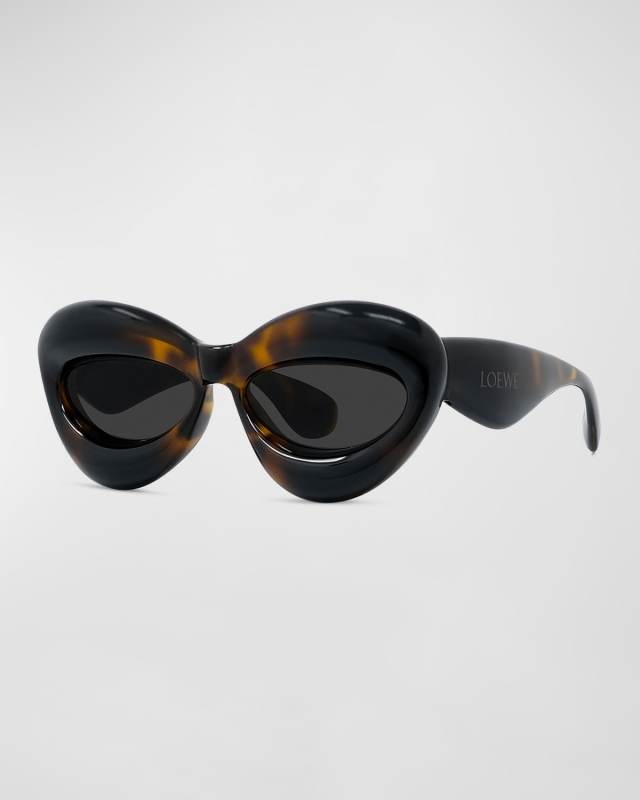 Inflated Acetate Cat-Eye Sunglasses