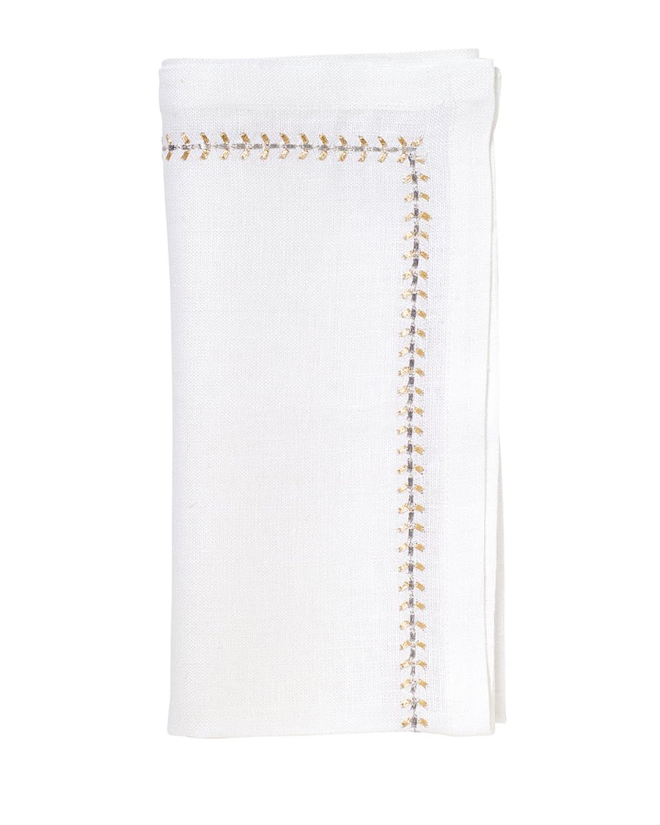 Silver/Gold Herringbone Napkin