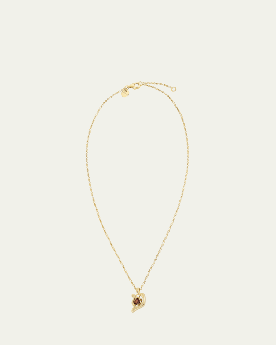 18K Gold Hebrew AYN Initial Necklace