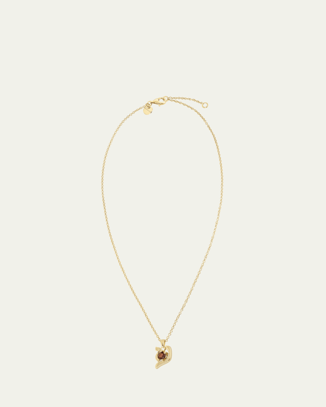 18K Gold Hebrew AYN Initial Necklace