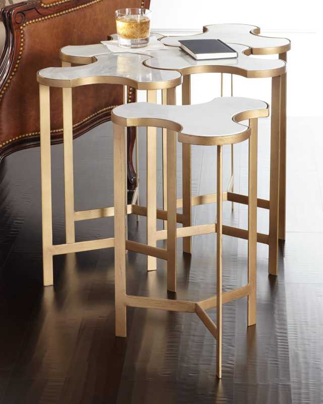 Jafar Interlocking Marble End Table