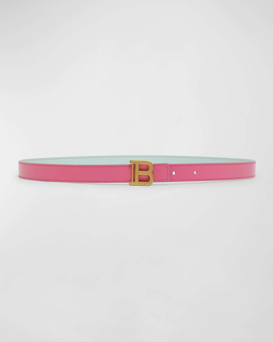 Reversible Leather Skinny B-Belt