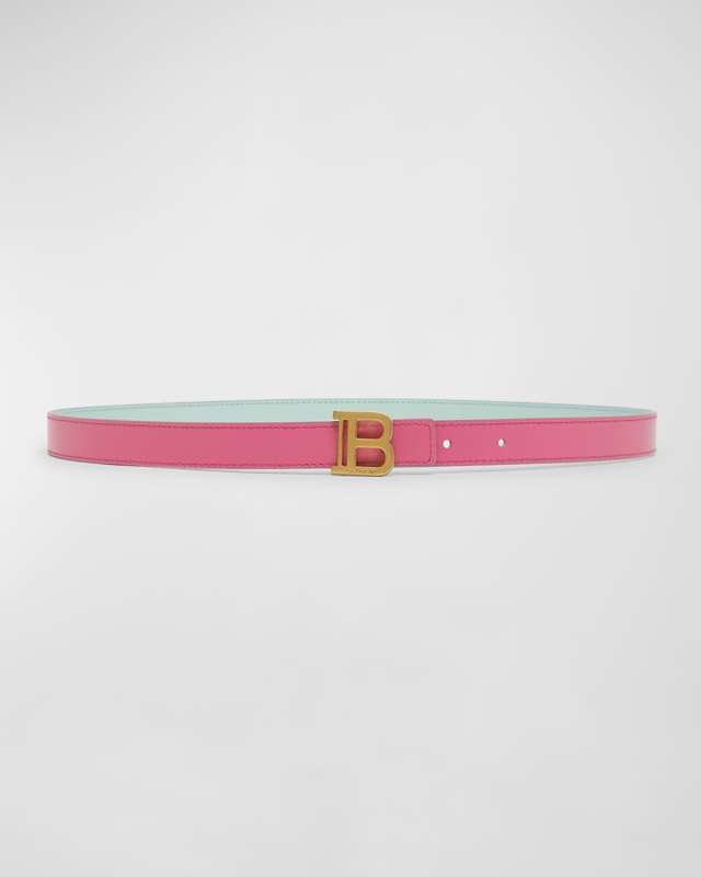 Reversible Leather Skinny B-Belt