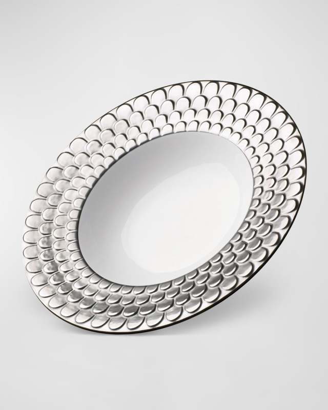 Aegean Platinum-Plated Rimmed Serving Bowl
